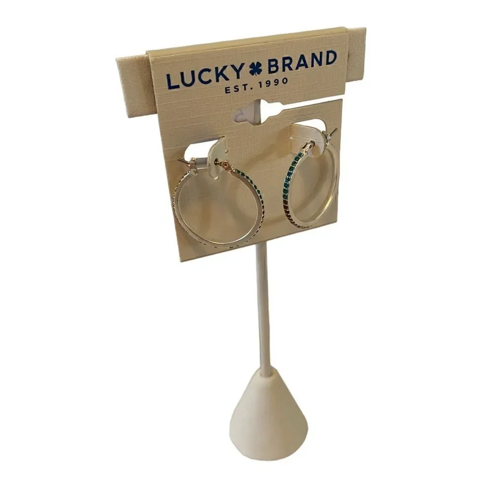 Delicate Matte Silver & Multi-Colored Hoops. Perfectly Sized for everyday wear.